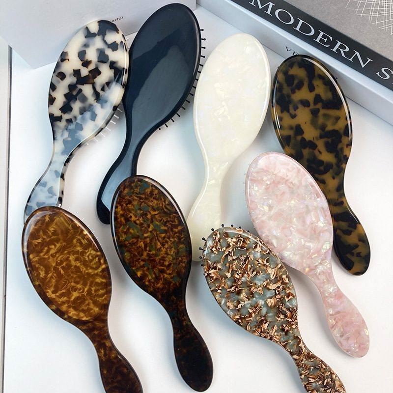 손잡이를 가진 주문 아세테이트 빗 머리 브러시 에어백 이발사 빗